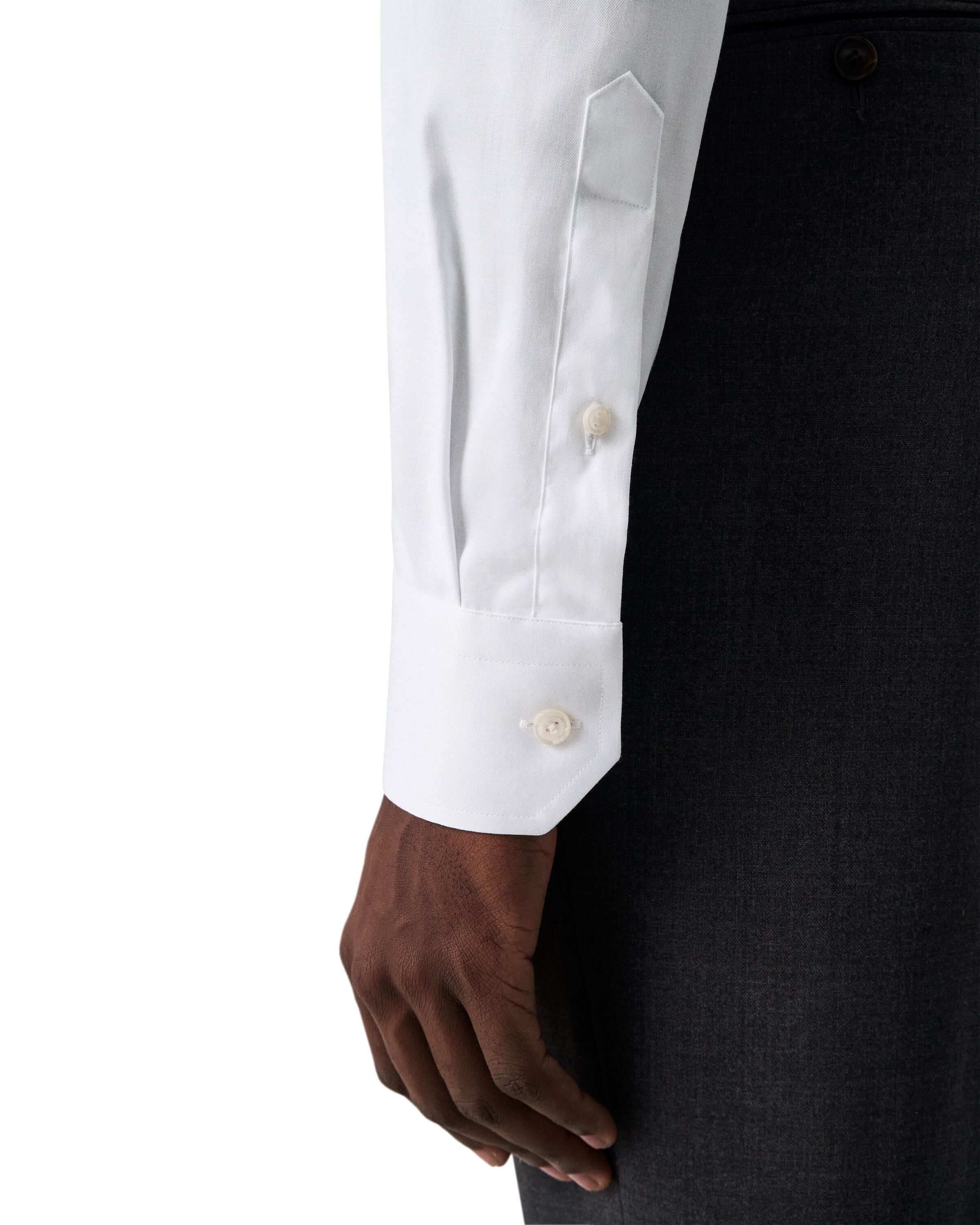 White Signature Twill Shirt Extra Long Sleeves - Slim Fit