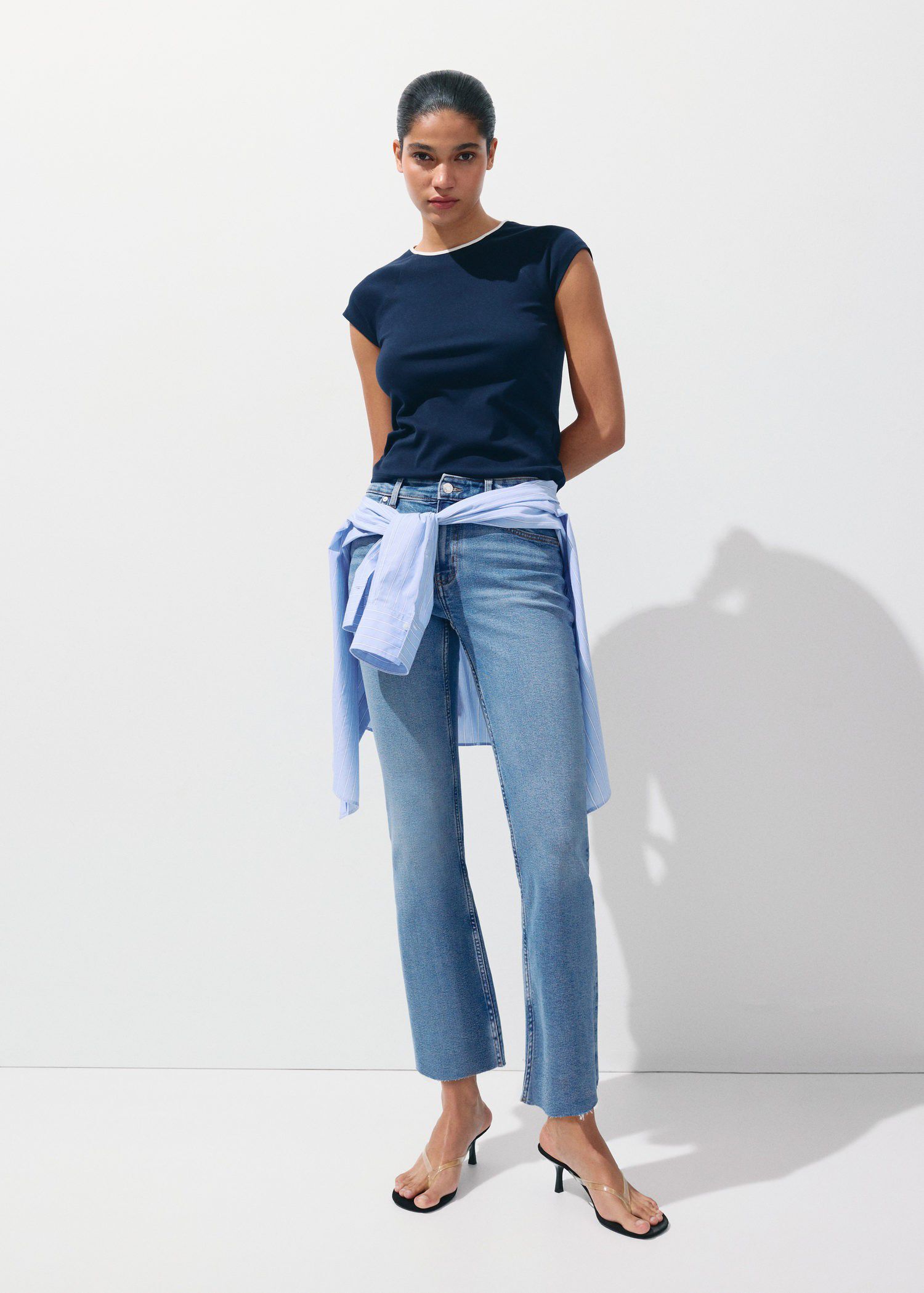 Sienna flared cropped jeans