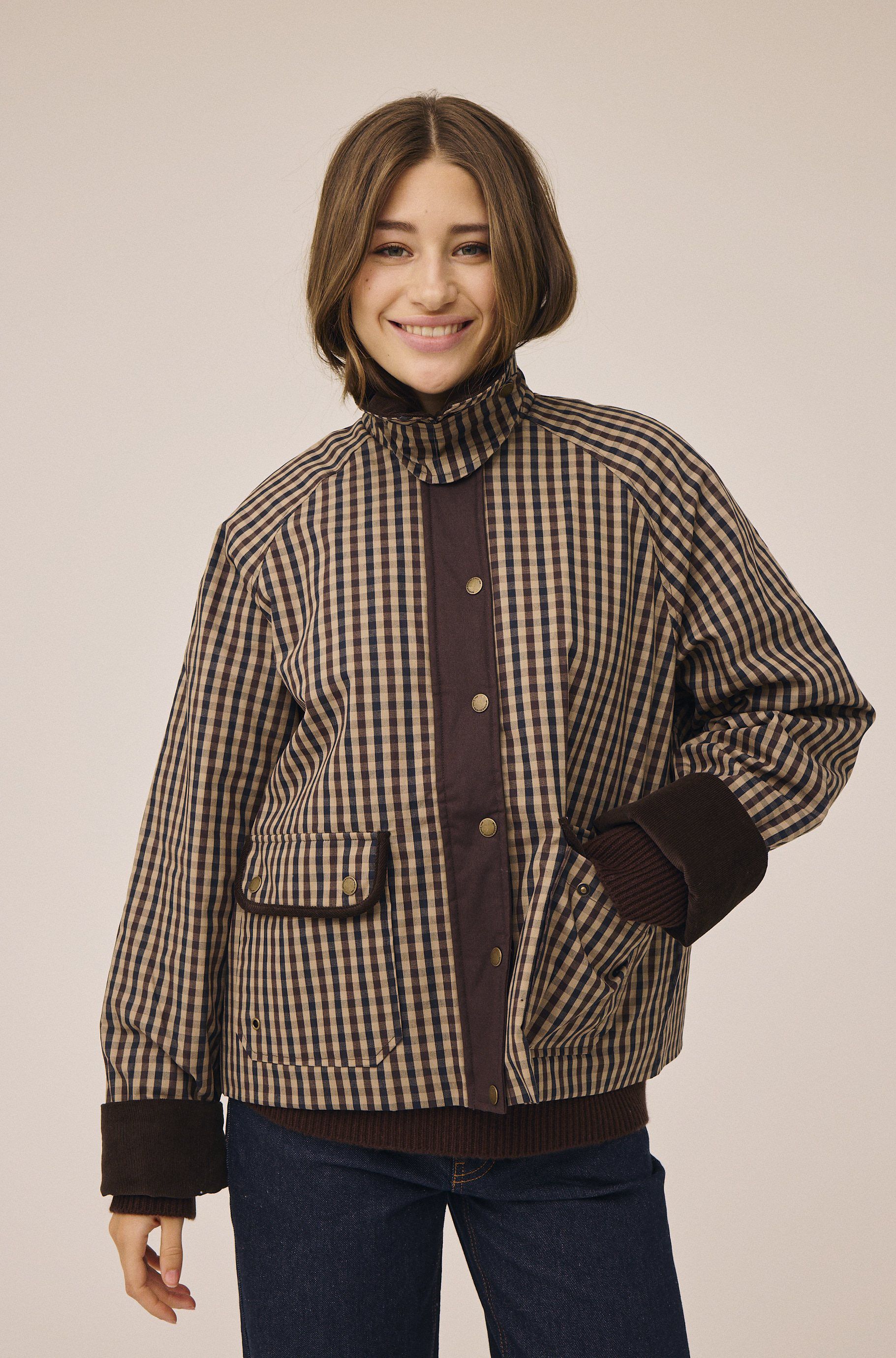 Emmy 9 Jacket with corduroy details - GRS