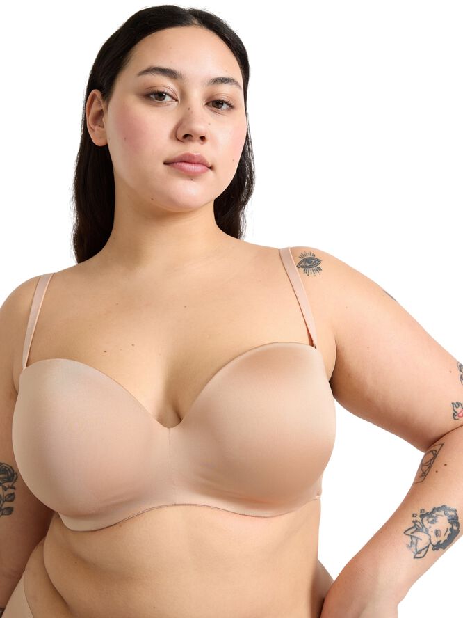 Soft, versatile strapless bra with
