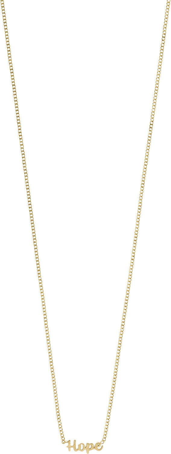 HOPE recycled necklace gold-plated
