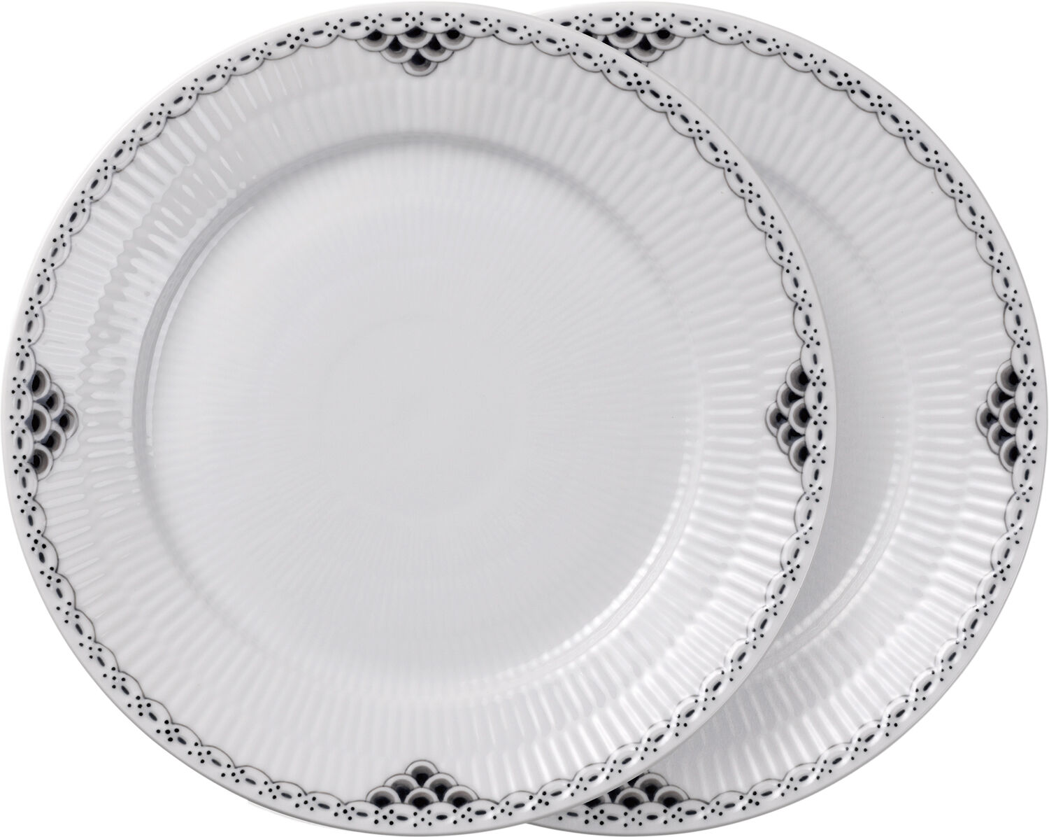 Sort Riflet Blonde tallerken 22cm 2-pak