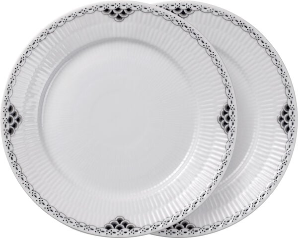 Sort Riflet Blonde tallerken 22cm 2-pak