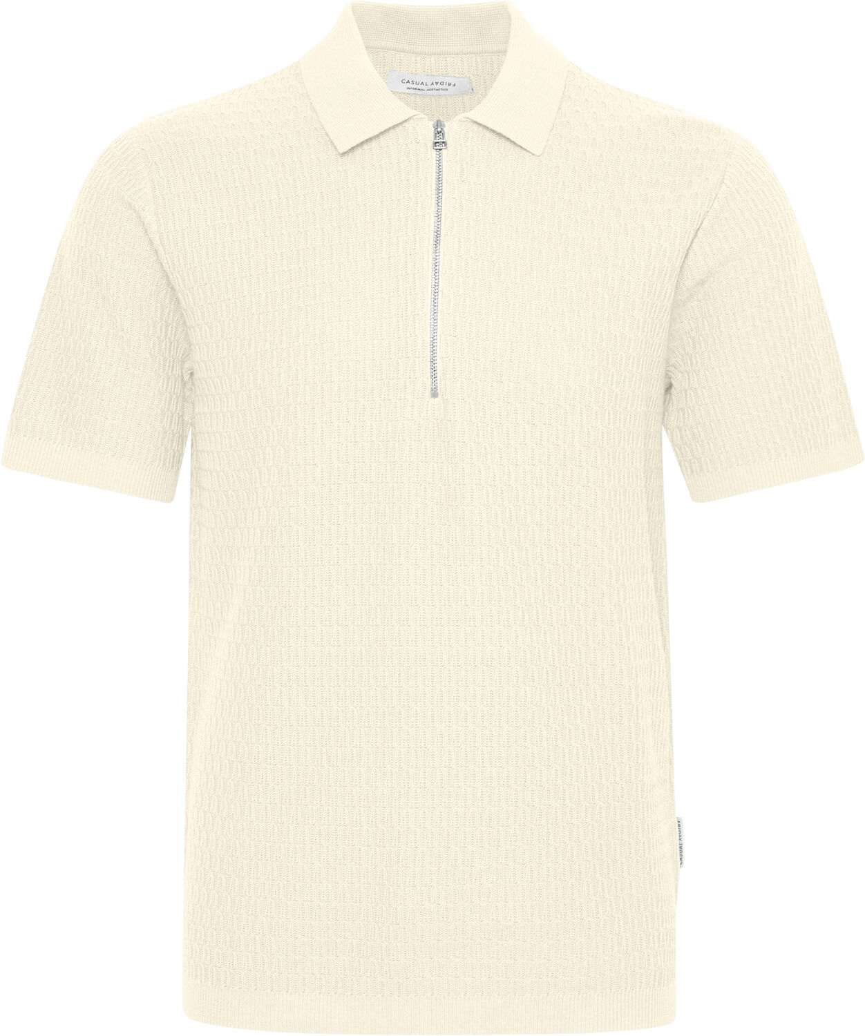 CFJOE SS structured polo knit