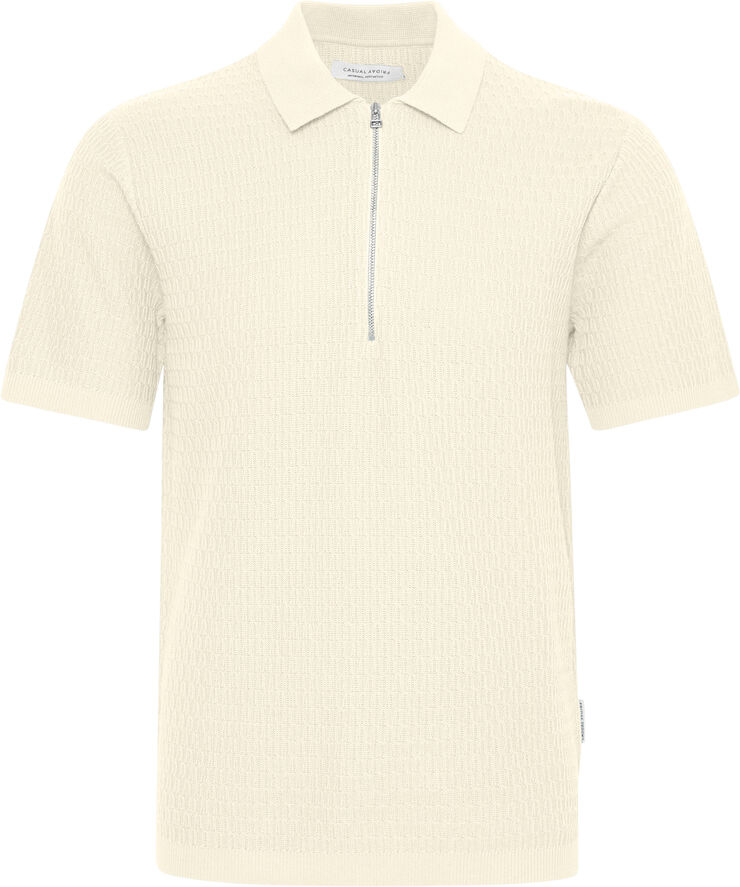 CFJOE SS structured polo knit