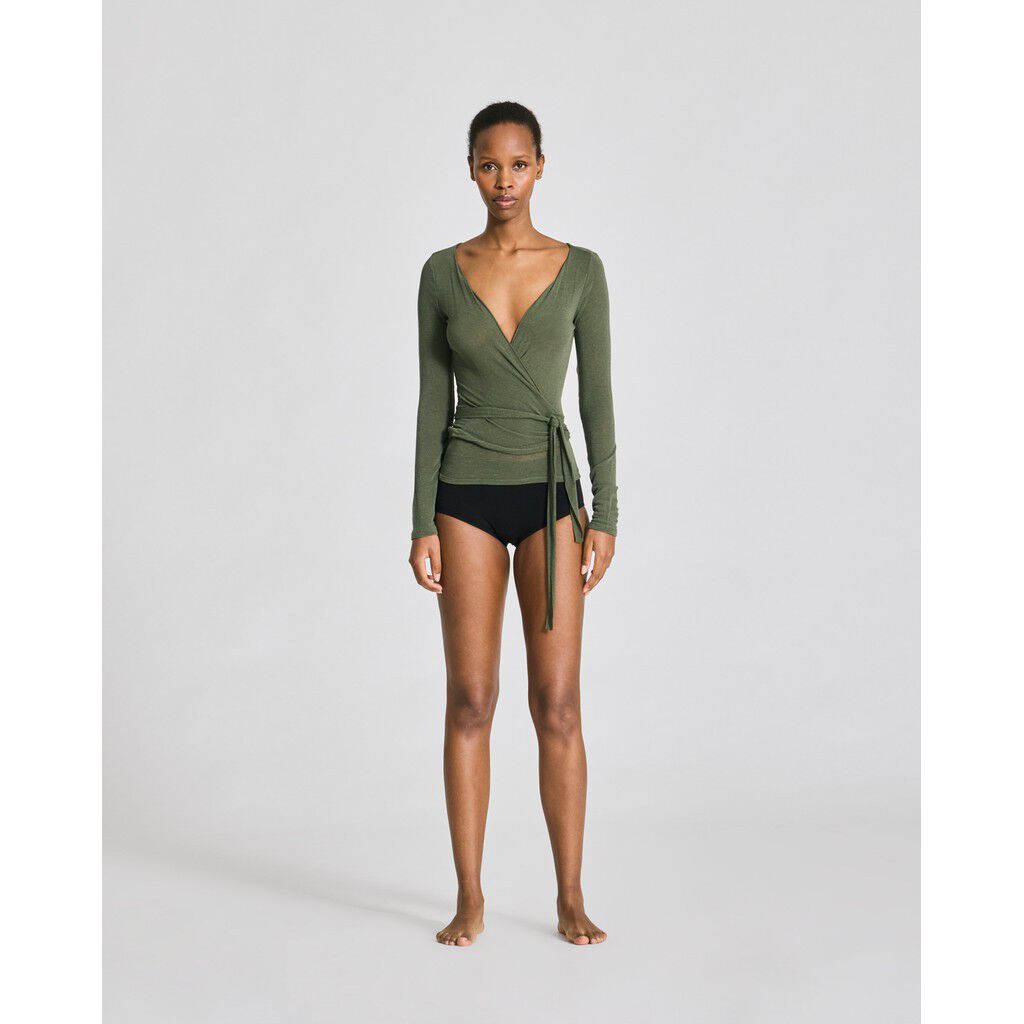Anne Wrap L/S Wool Top