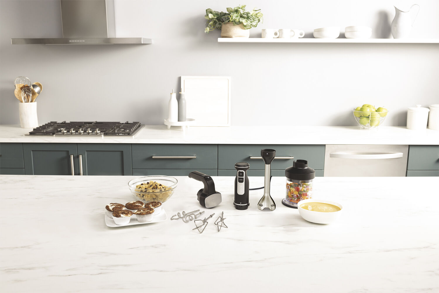 Ninja CL100EU 3i1 Stavblender, H&aring;ndmixer & Minihakker