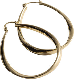 Oval hoop earrings