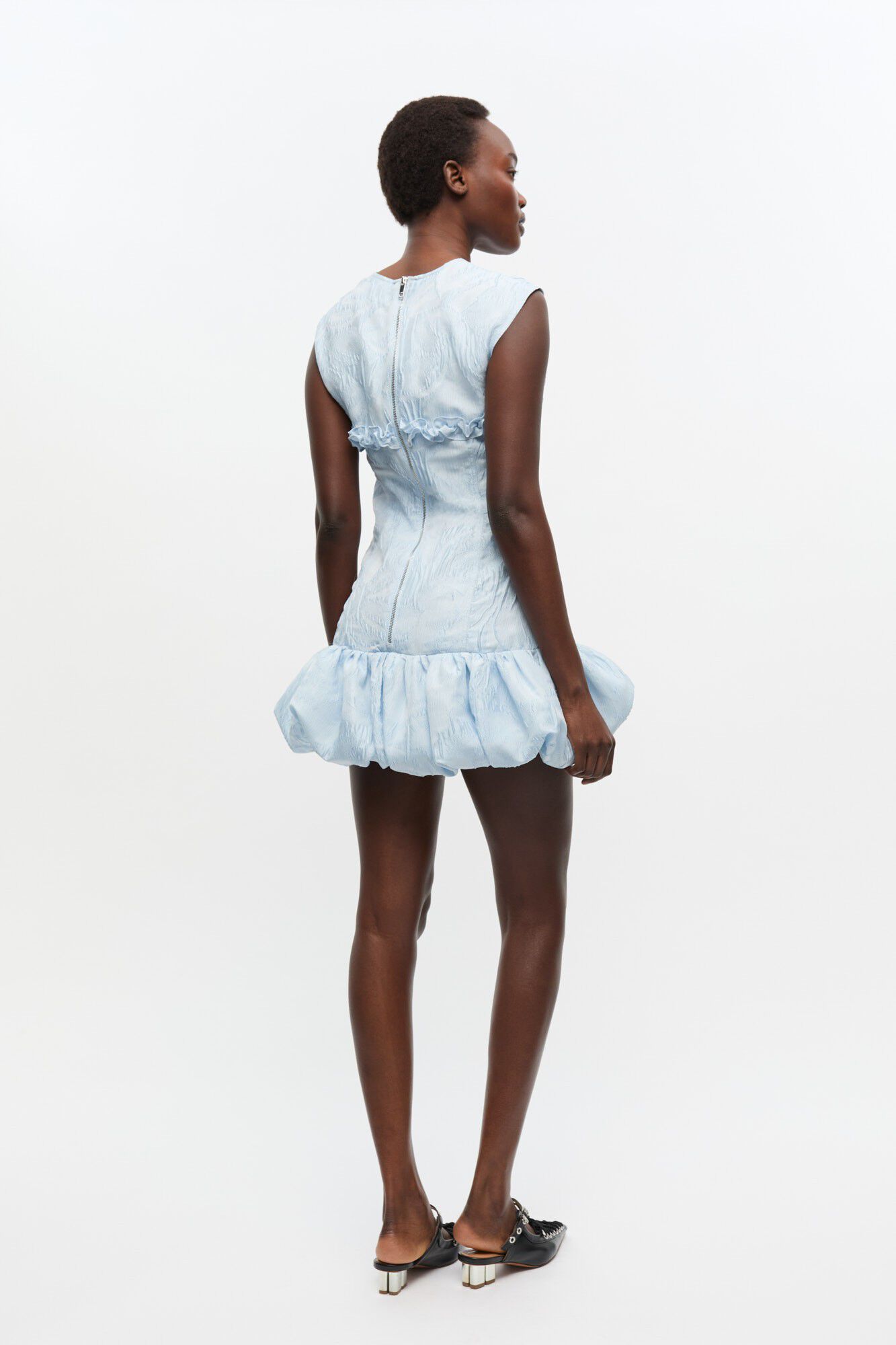 Textured Cloque Corset Mini Dress