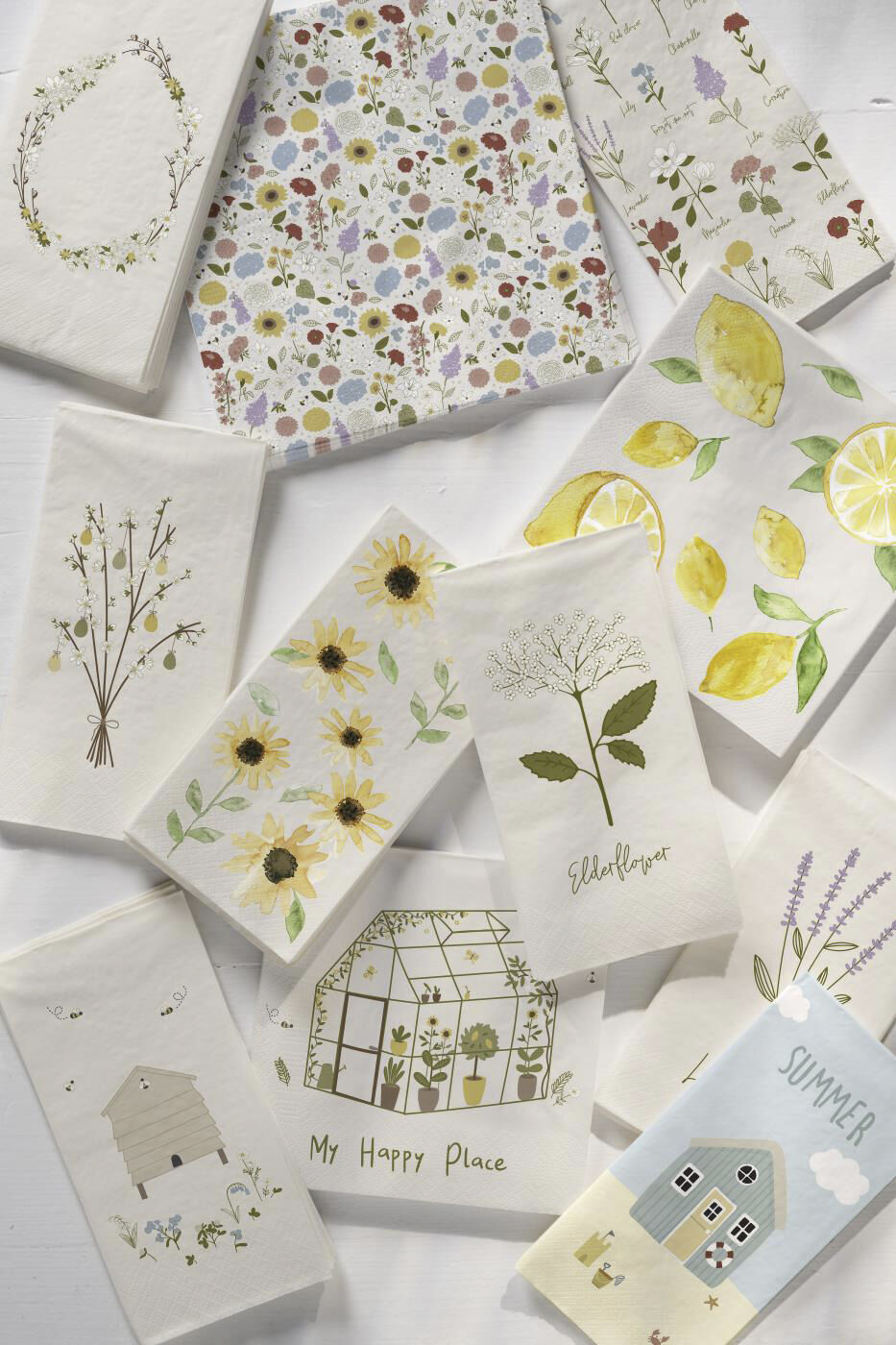 Serviet Elderflower 16 stk pr pakke