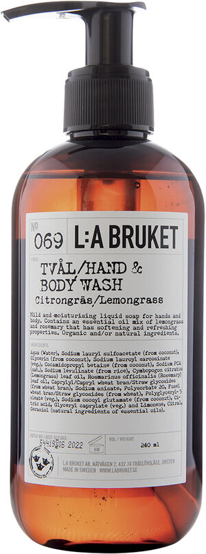 Hand- Body wash Lemongrass 240 ml