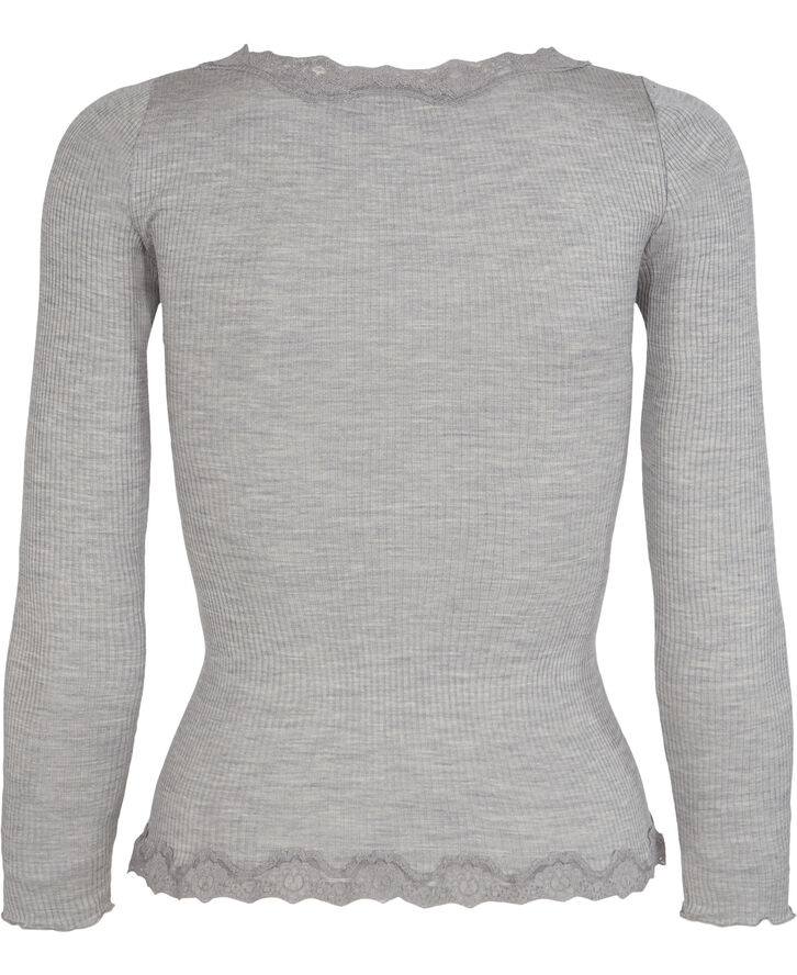 Silk cardigan regular ls w/rev vint