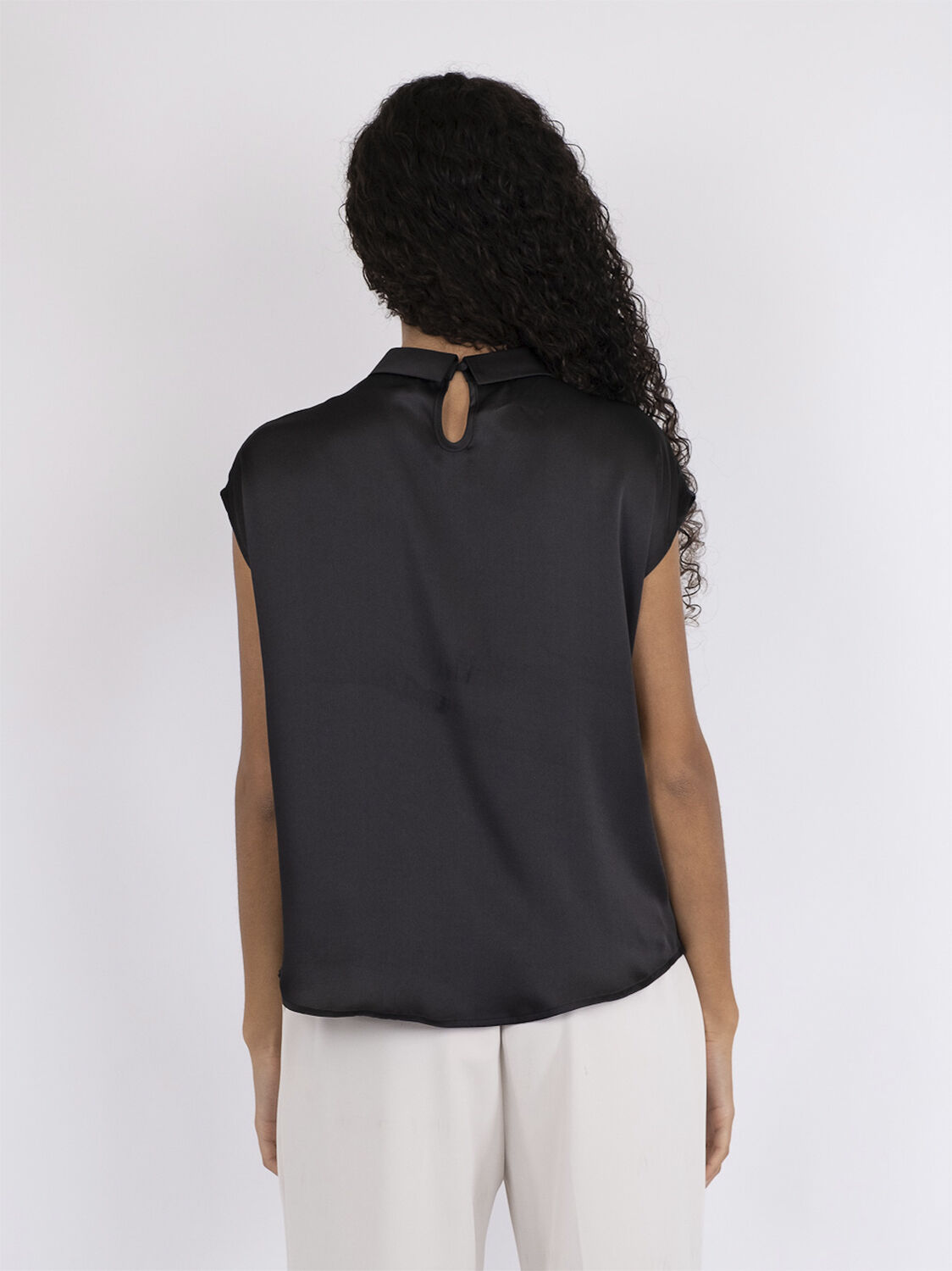 Fleur Drapy Satin Blouse