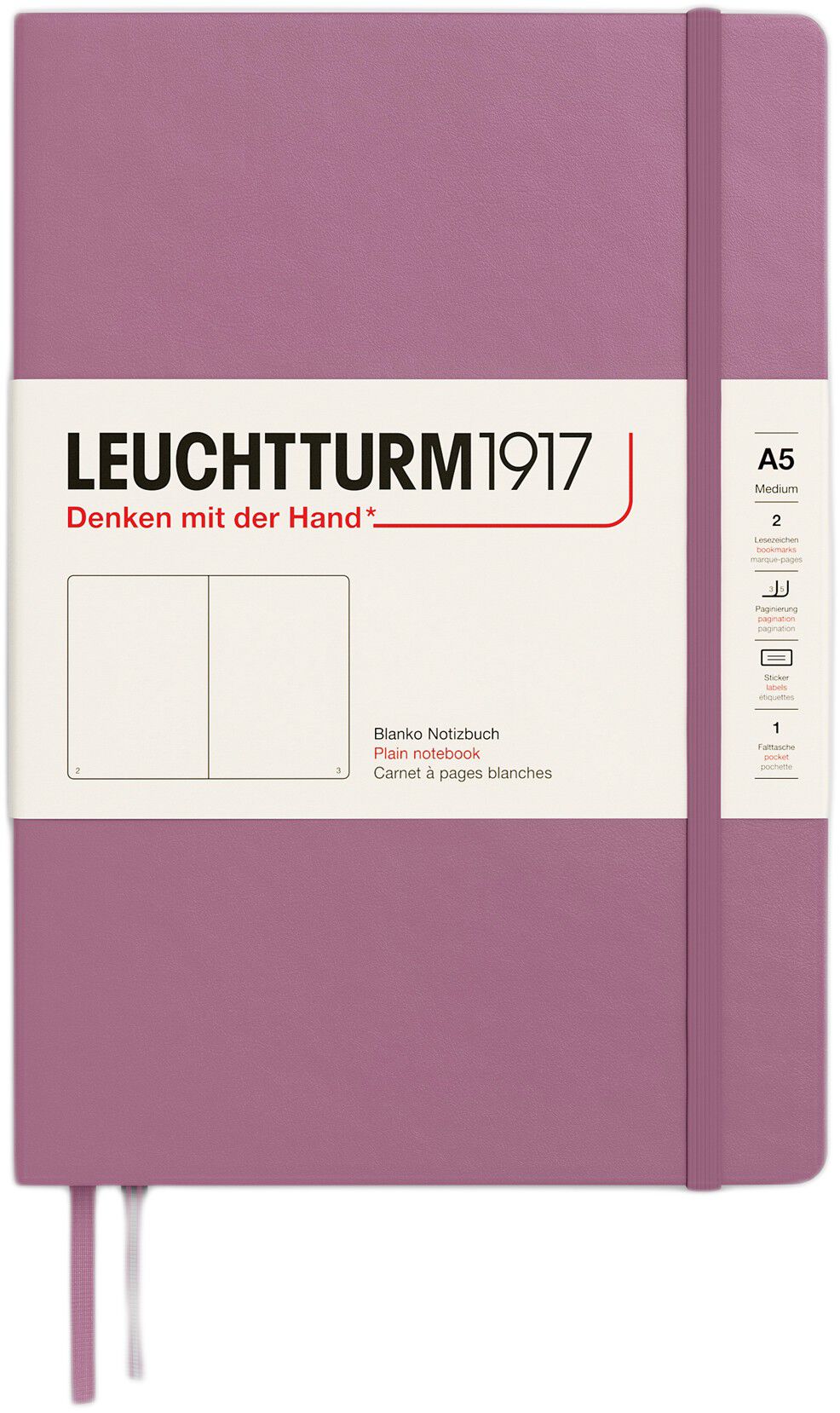 LT1917 Notebook A5 Blank Dusty Rose