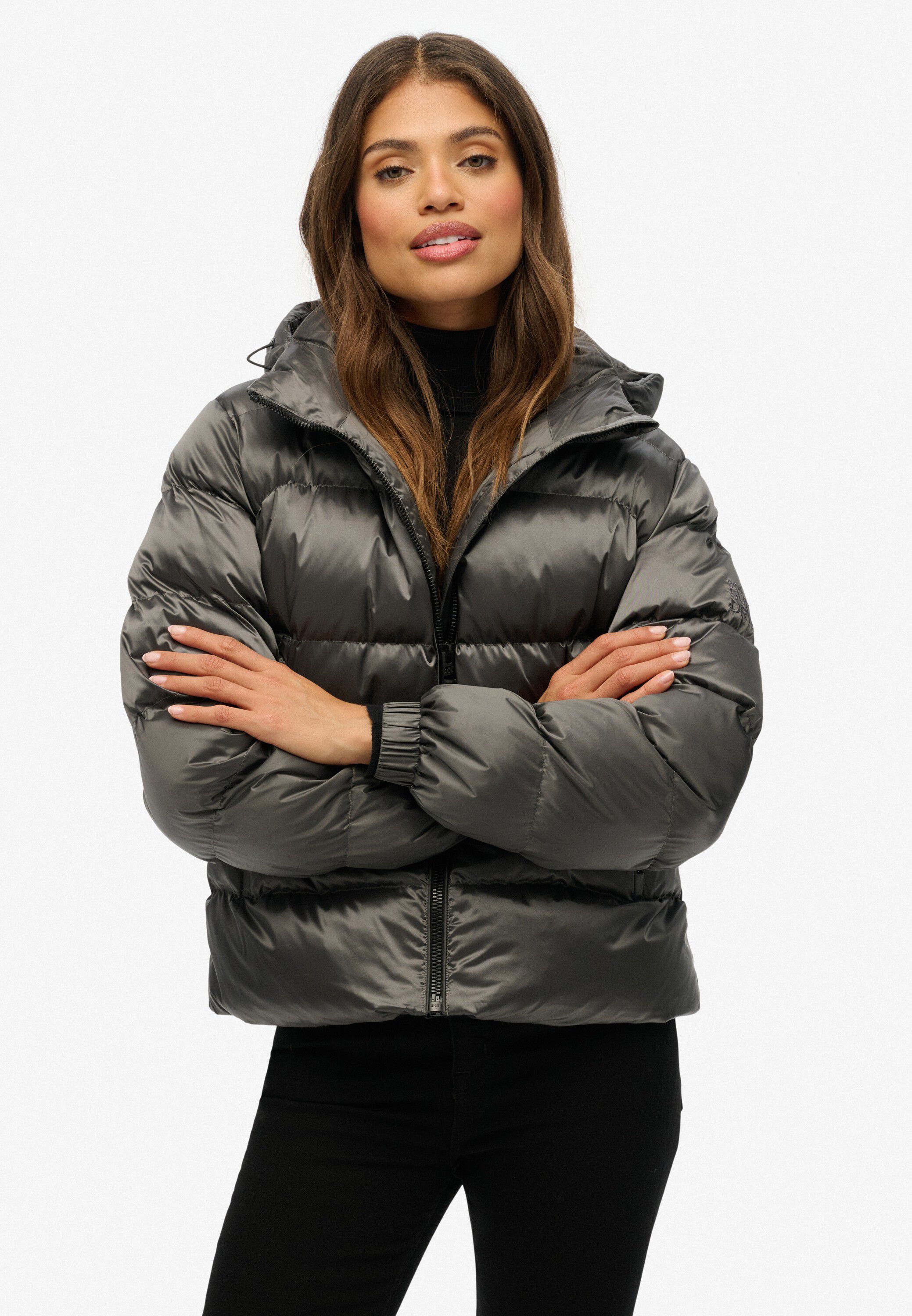 HOODED LUXE SPORTS PUFFER