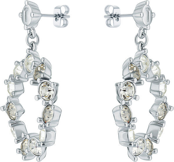 CRISSTY Large Crystal Hoop Drop ear