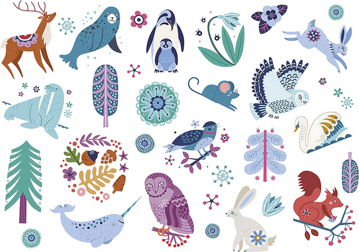 Auzou - Little Tattoos - Nordic Animals