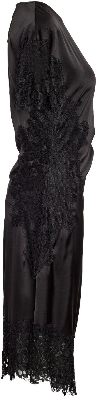 NMWREN S/S SATIN LACE LONG DRESS