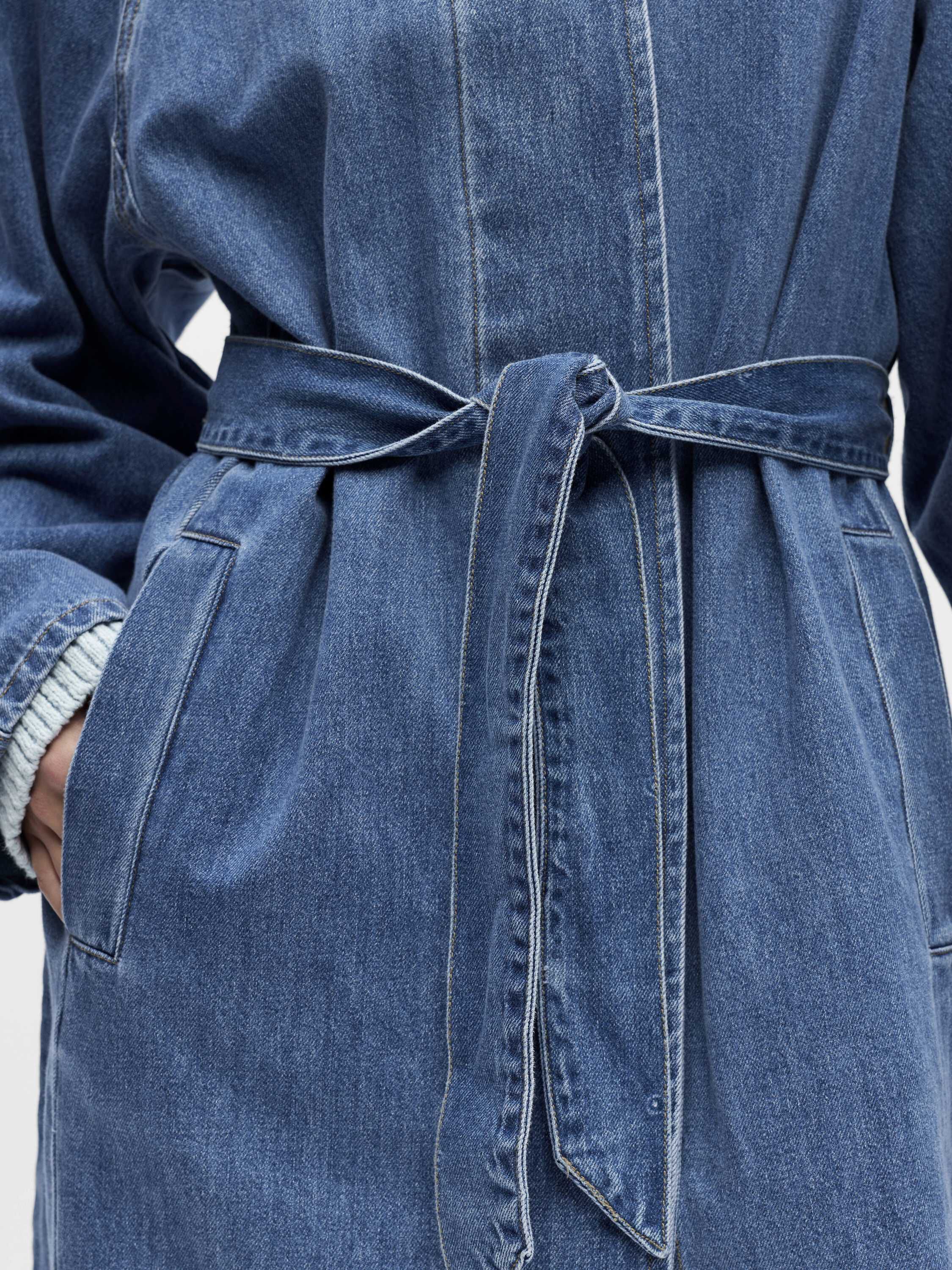 OBJTRINNA L/S DENIM TRENCHCOAT NOOS