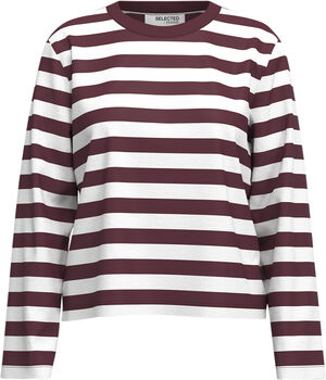 SLFESSENTIAL LS STRIPED BOXY TEE NO