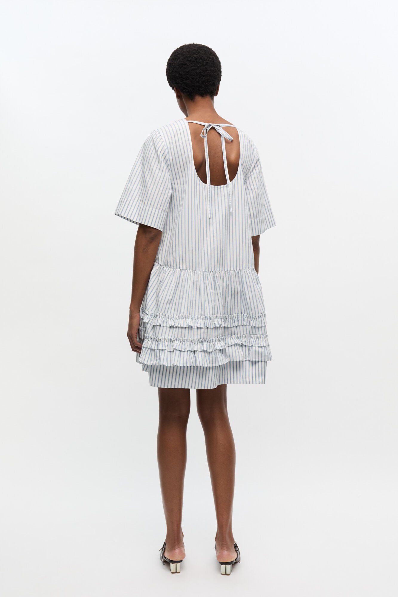 Stripe Cotton Mini Dress