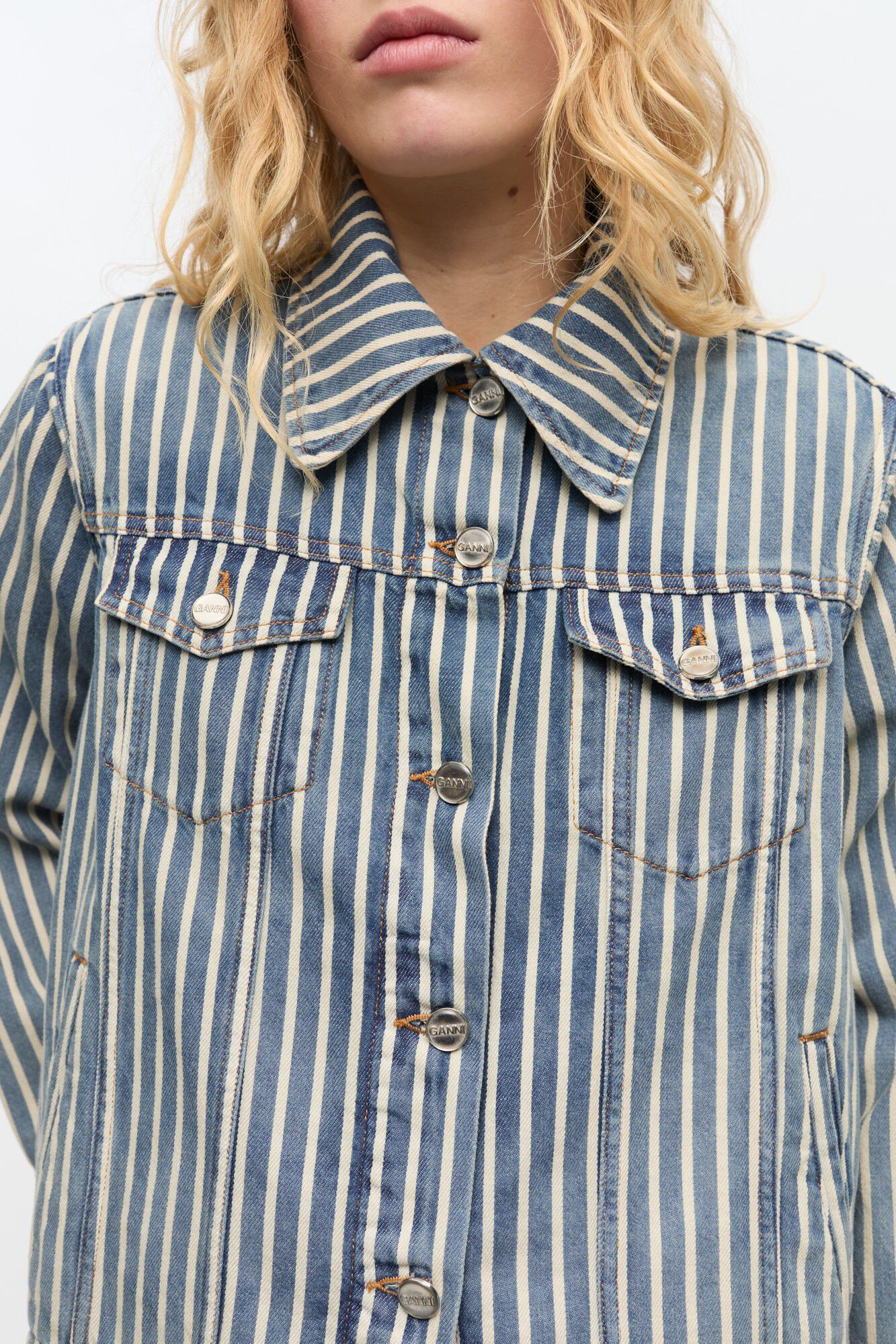 Light Stripe Denim Jacket