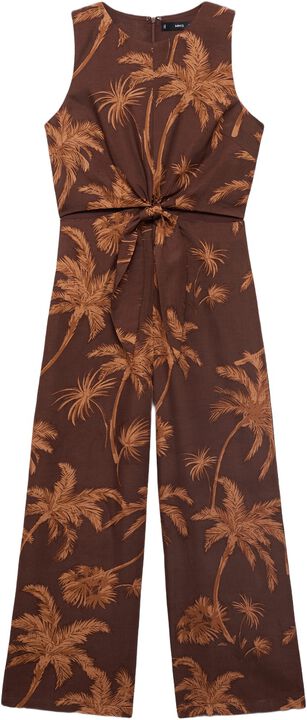 Lyocell jumpsuit cut out knot detai