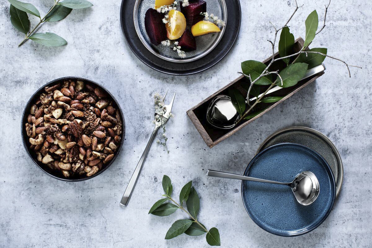 Serveringsske Fuga 22,5 cm Mat/Blankt st&aring;l