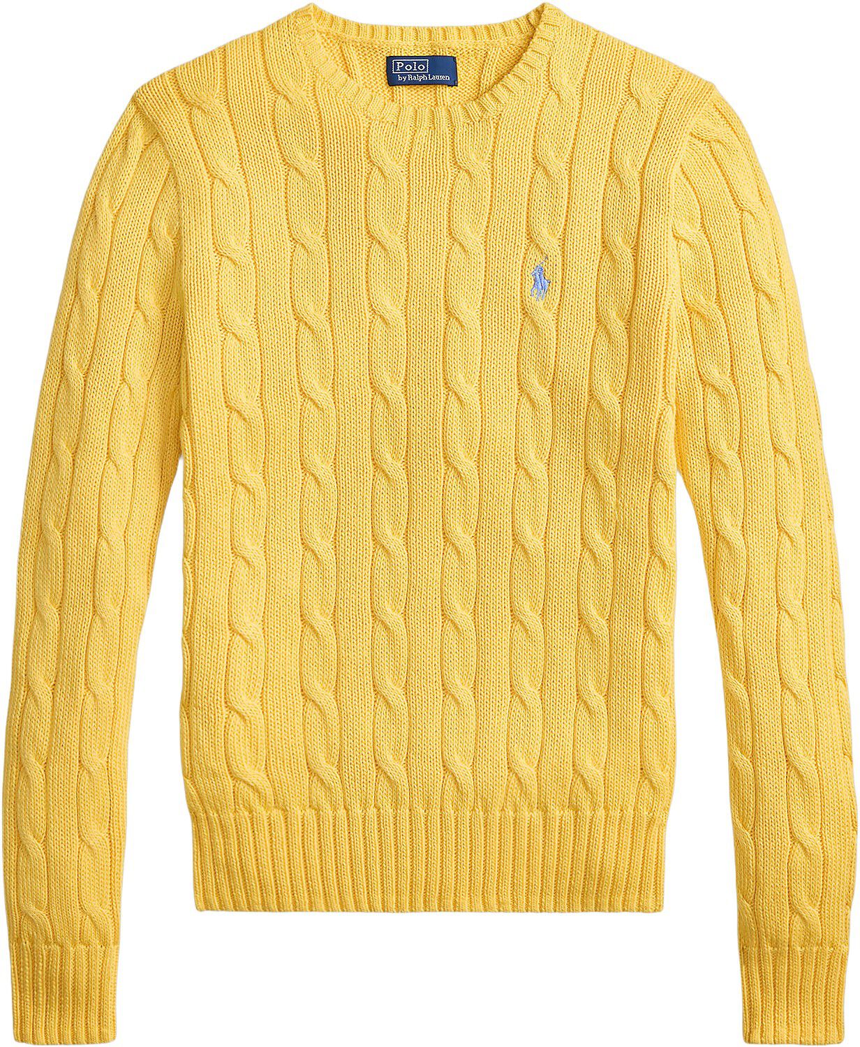 Cable-Knit Cotton Crewneck Sweater