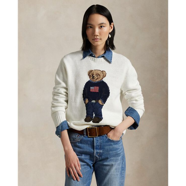 Polo Bear Linen-Cotton Sweater
