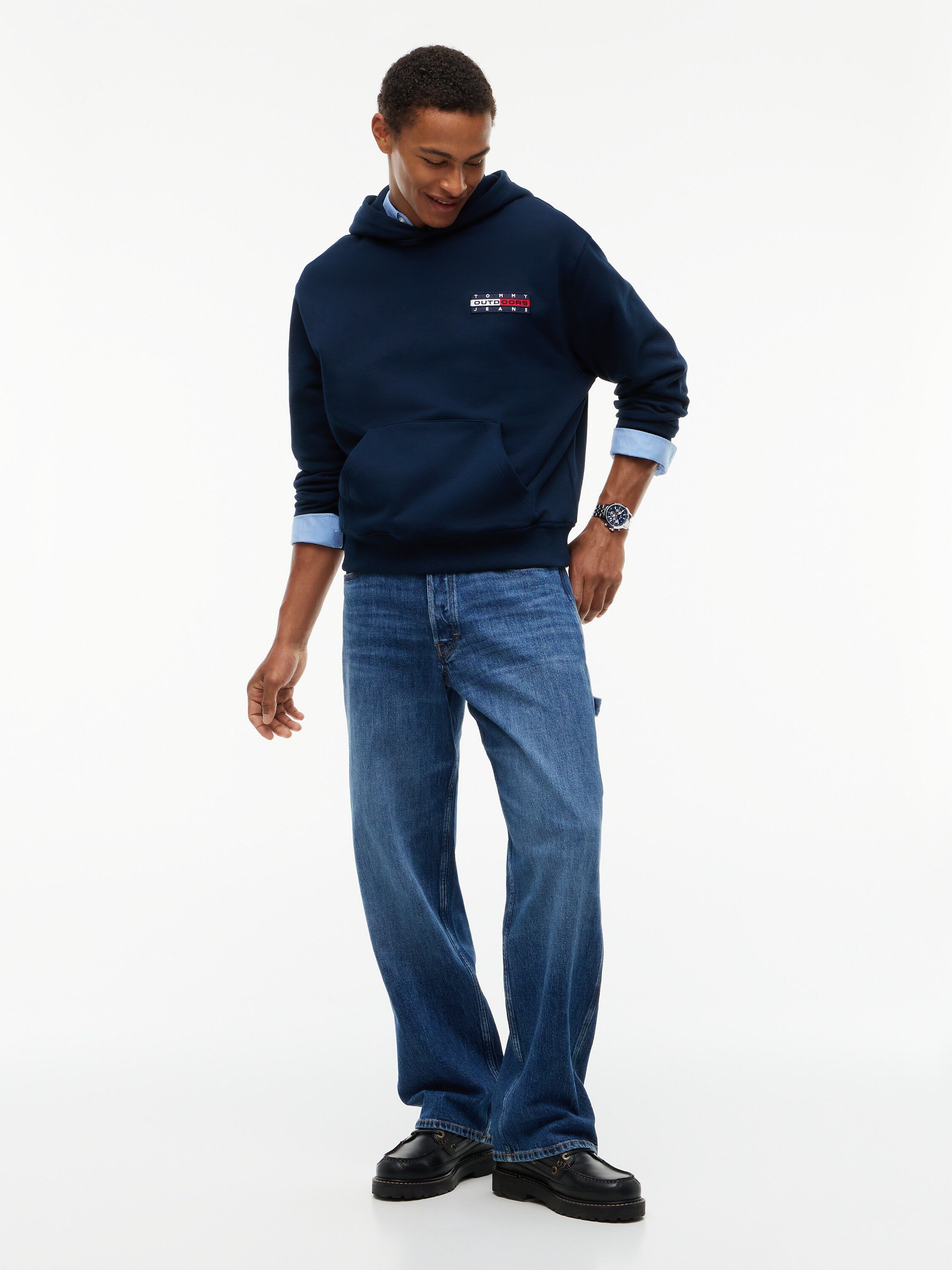 Back Logo Relaxed Fleece Hoody
