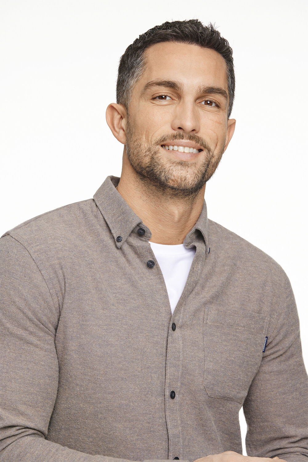 Brushed twill shirt L/S