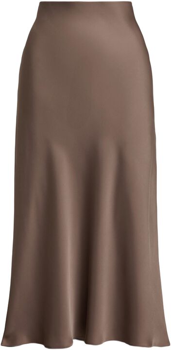 Satin Charmeuse Midi Skirt