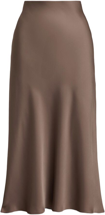 Satin Charmeuse Midi Skirt