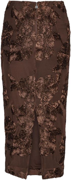 FLOWER MESH PENCIL SKIRT