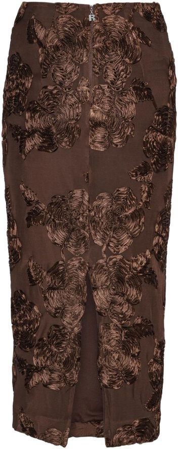 FLOWER MESH PENCIL SKIRT