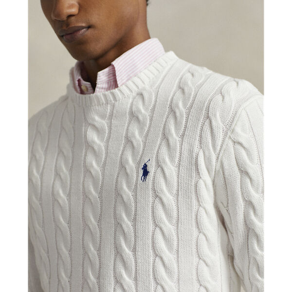 Cable-Knit Cotton Sweater