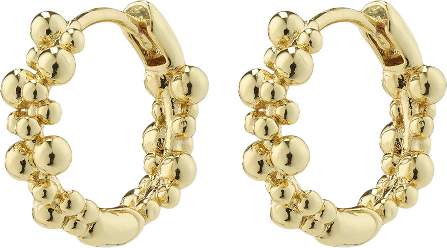 SOLIDARITY small bubbles hoop earrings gold-plated