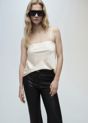 Satin top with thin straps