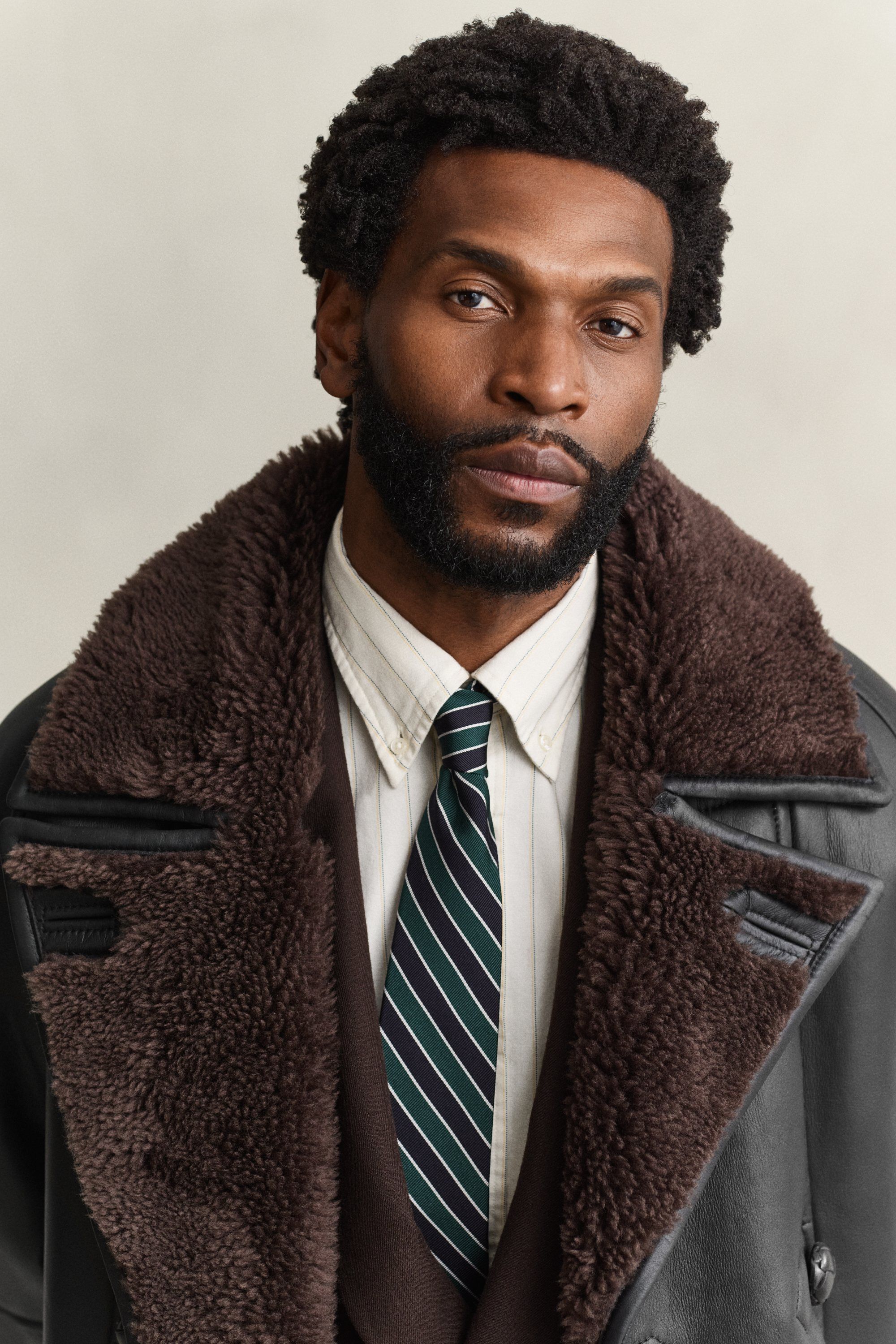 SHEARLING PEACOAT