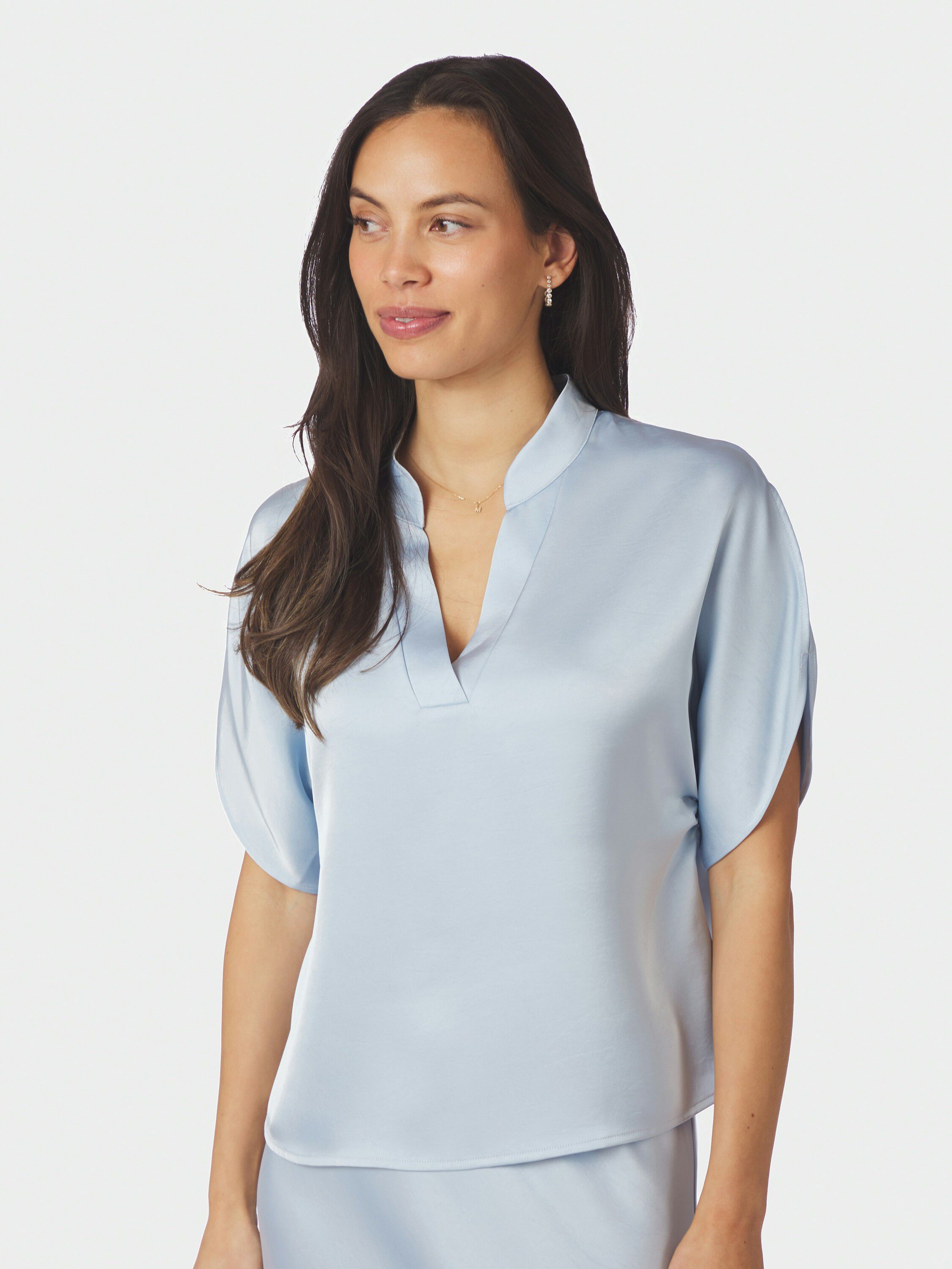 Anelle Heavy Sateen Blouse