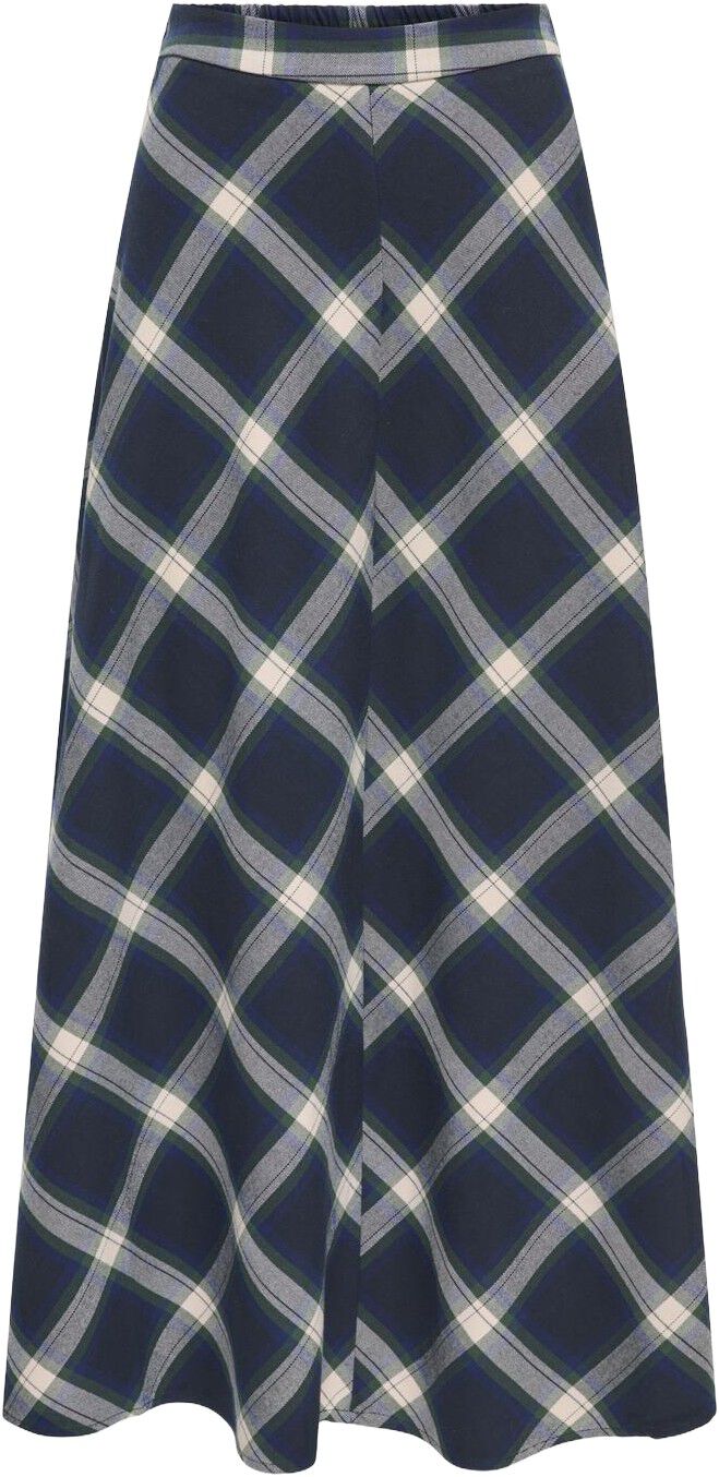 Onlwren Check Long Skirt Wvn