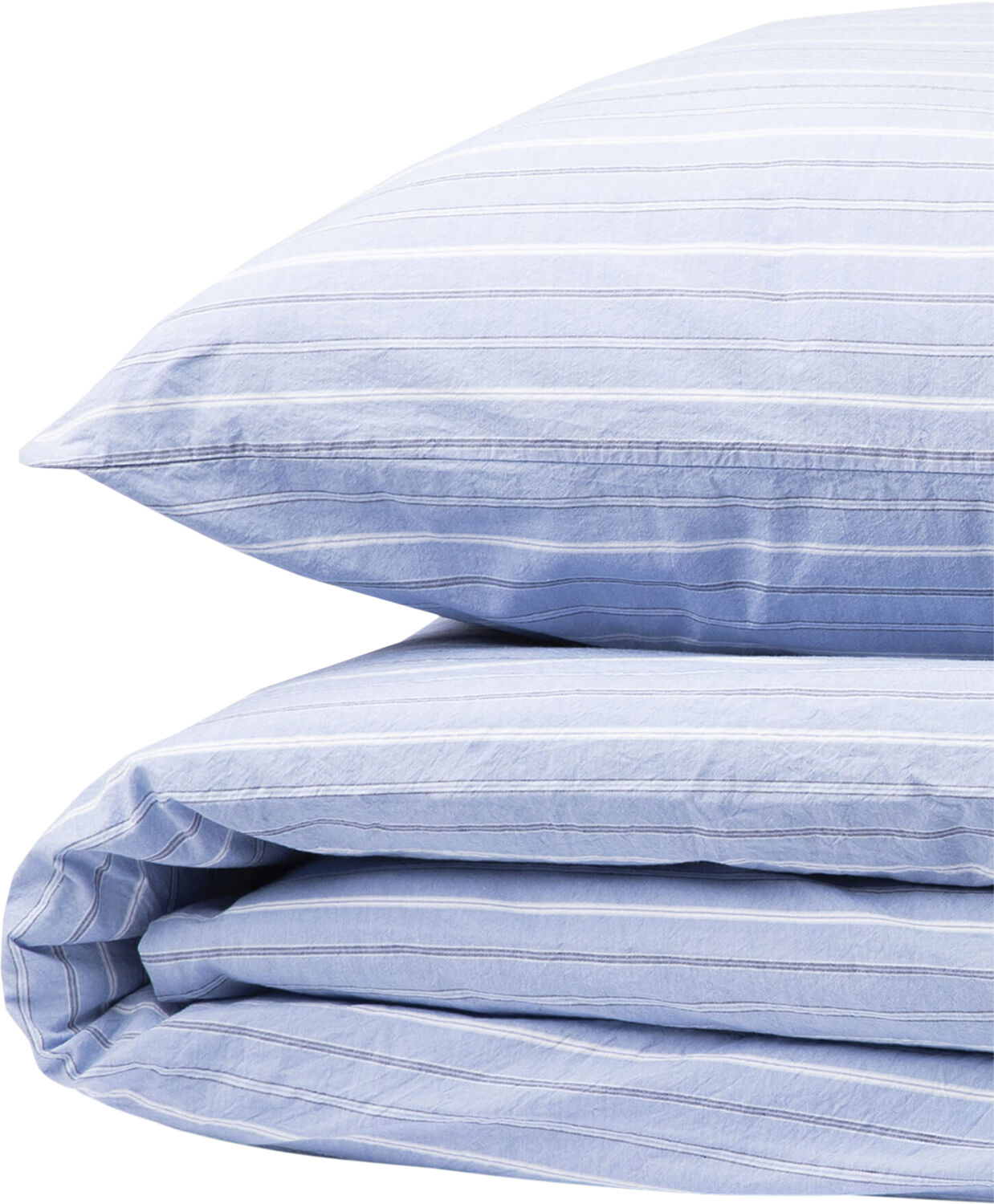 Stripe washed percale