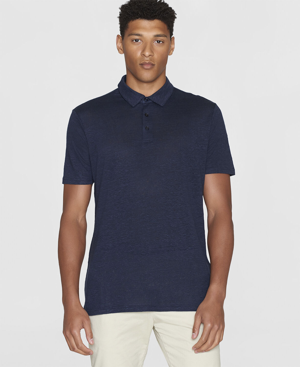 Regular linen polo - GOTS/Vegan
