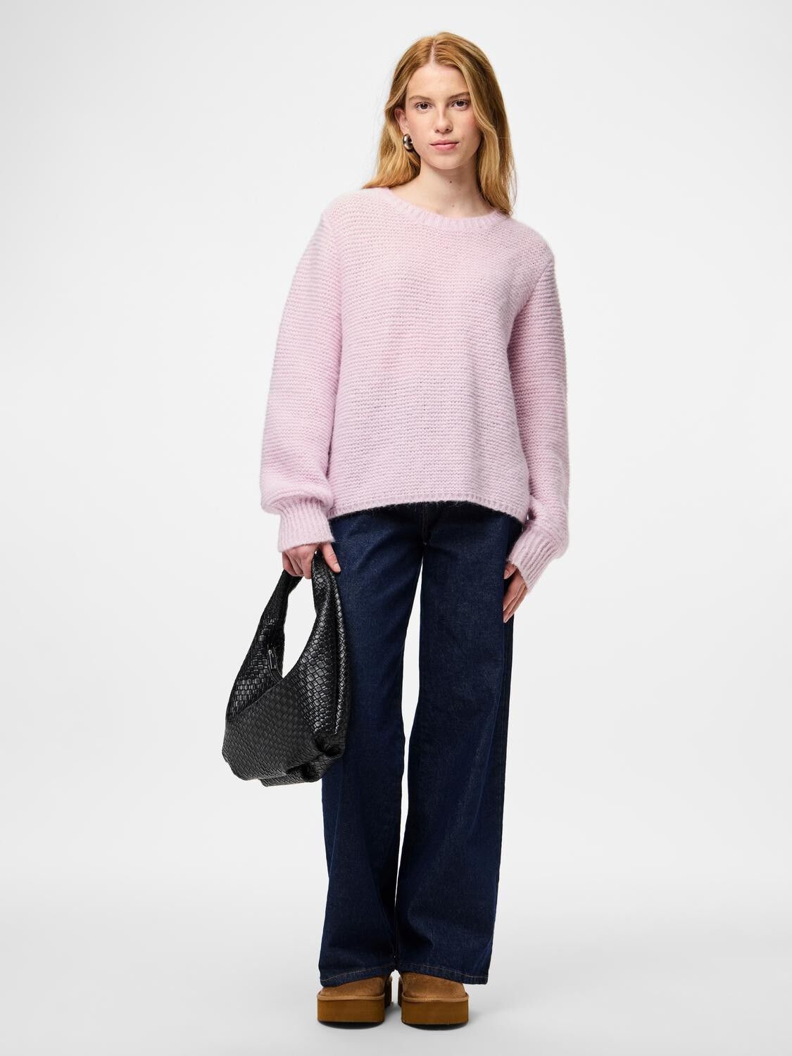 PCRINNA LS O-NECK KNIT PWP BC