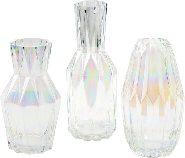 vase folds glass luster L
