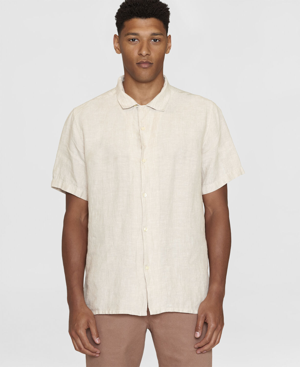 Box short sleeve linen shirt GOTS/Vegan