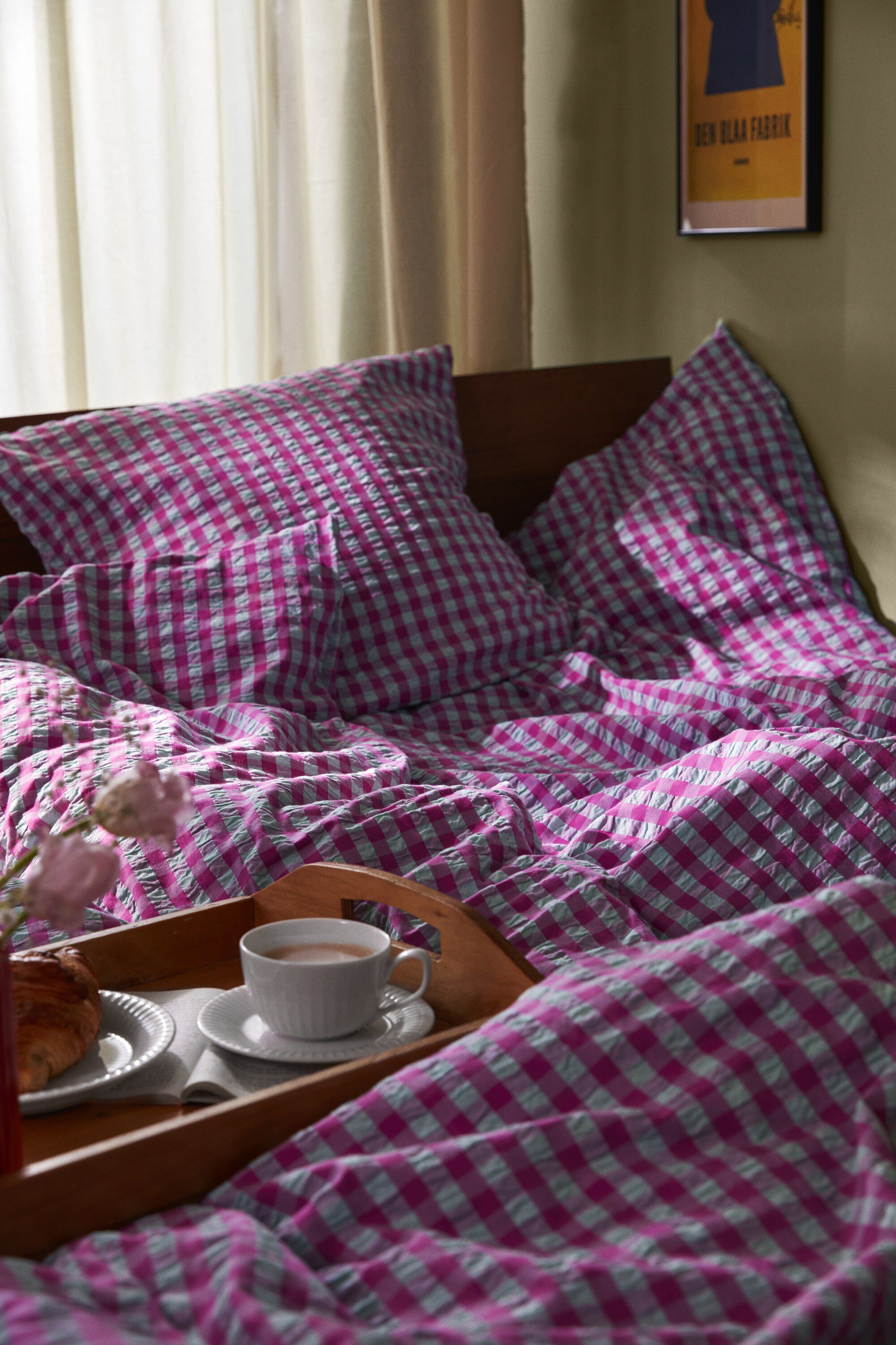 B&aelig;k&B&oslash;lge Senget&oslash;j 140x220 cm fuchsia/mint DK