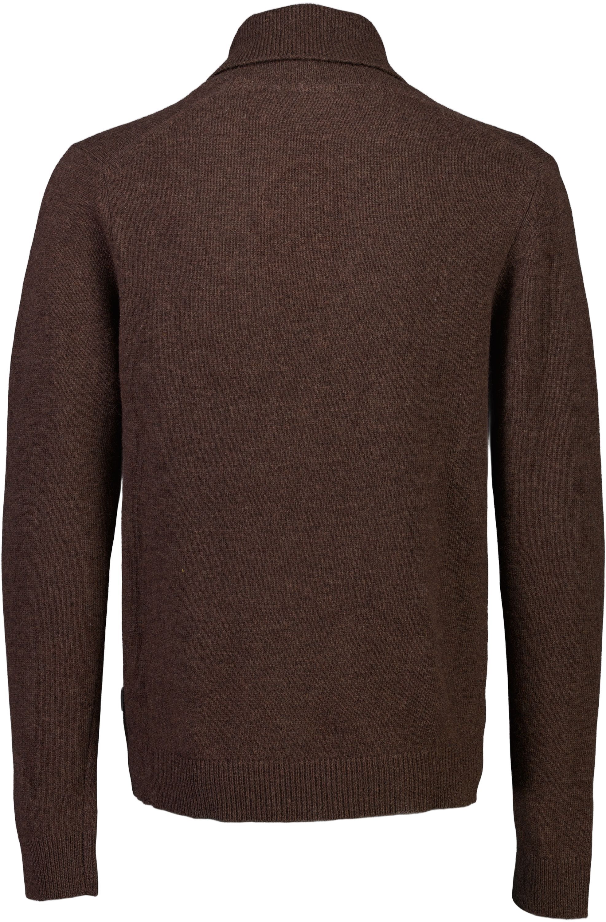 Lambswool shawl collar knit