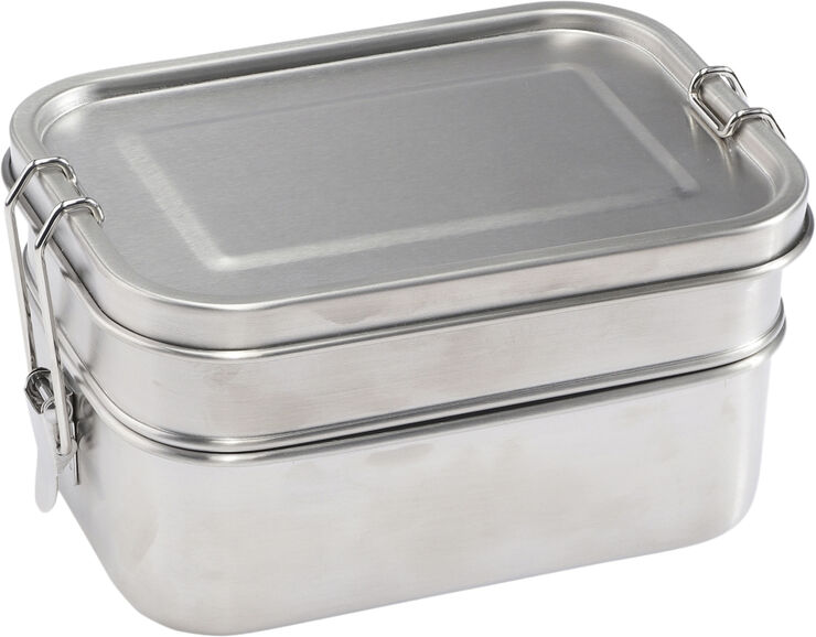 Lunch box double layer steel